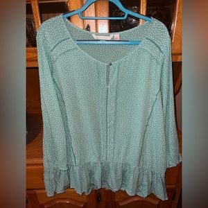 Loose peplum blouse